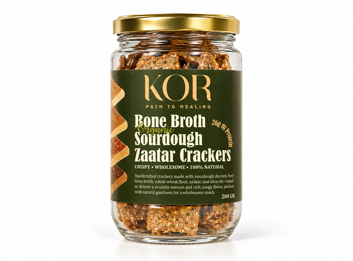 Bone Broth Sourdough Zaatar Crackers